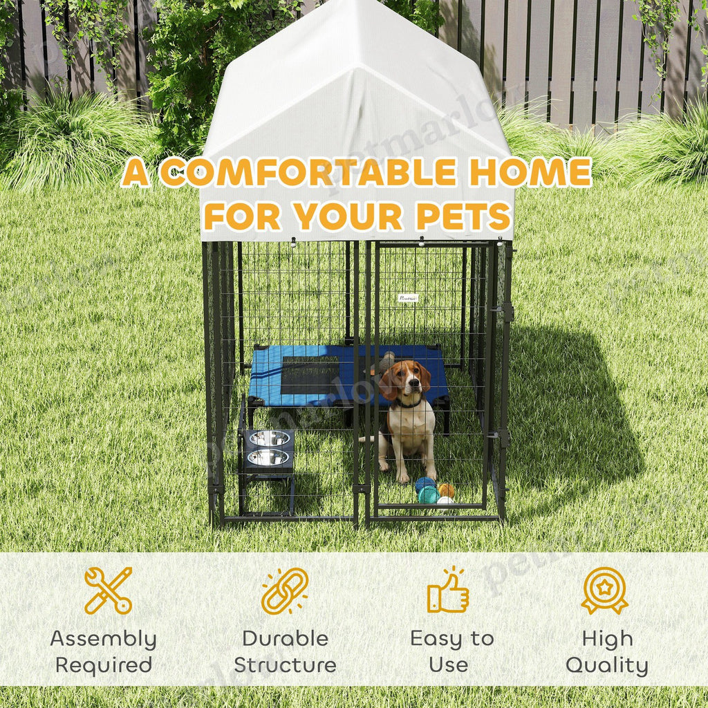 Outdoor Dog Kennel with Roof for Secure Play – view 4