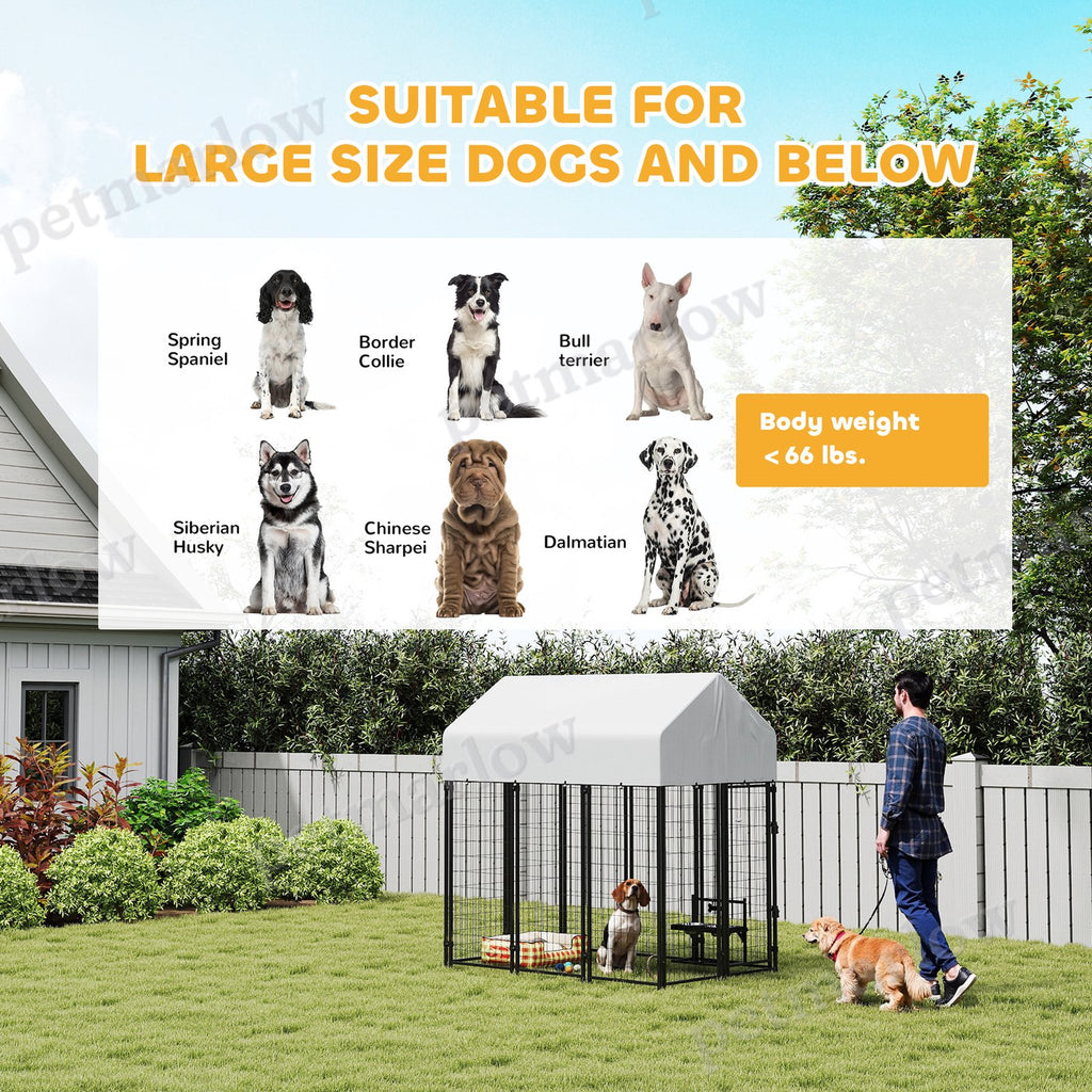 Outdoor Dog Kennel with Roof for Secure Play – view 5