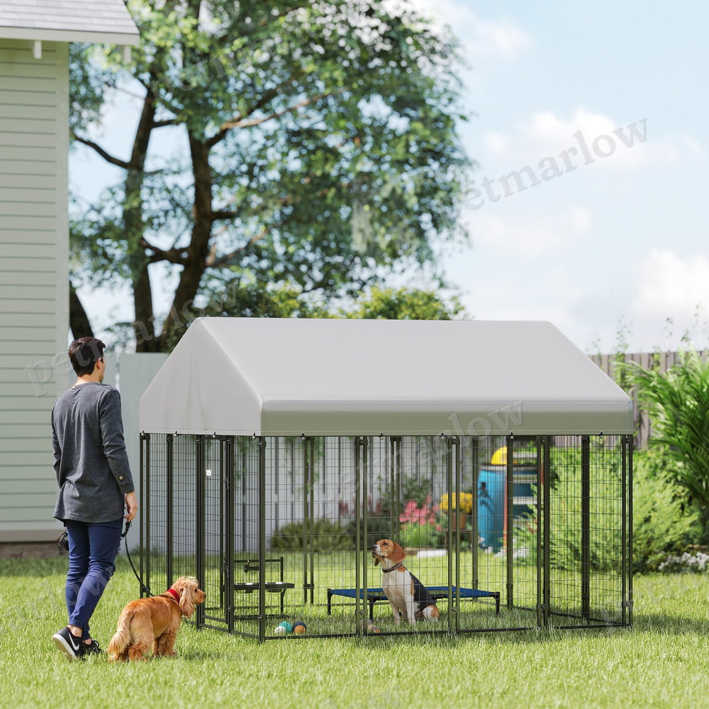 Outdoor Dog Kennel with Roof for Secure Play Area – view 3