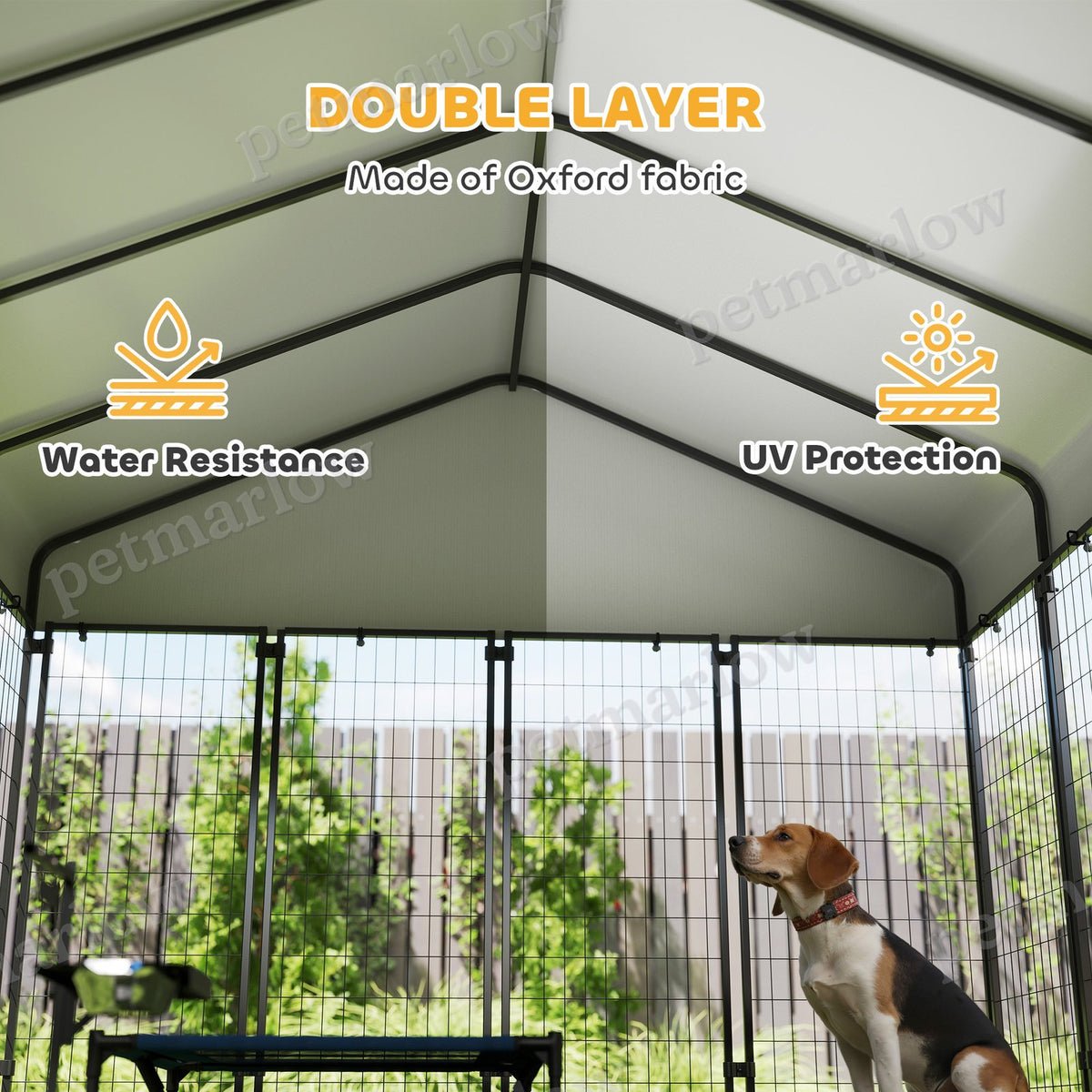 Outdoor Dog Kennel with Roof for Secure Play Area – view 5