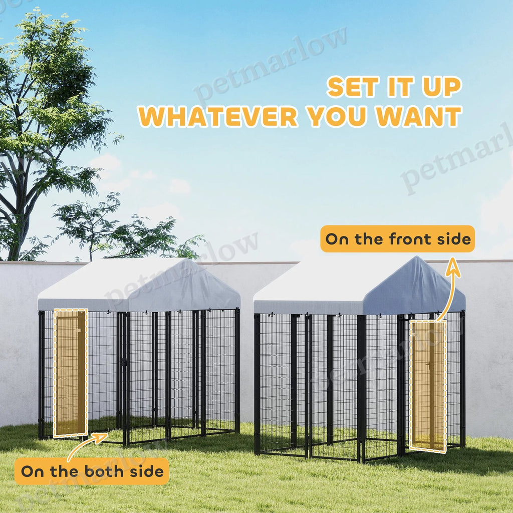 Outdoor Dog Kennel with Waterproof Cover for Weather Protection – view 3