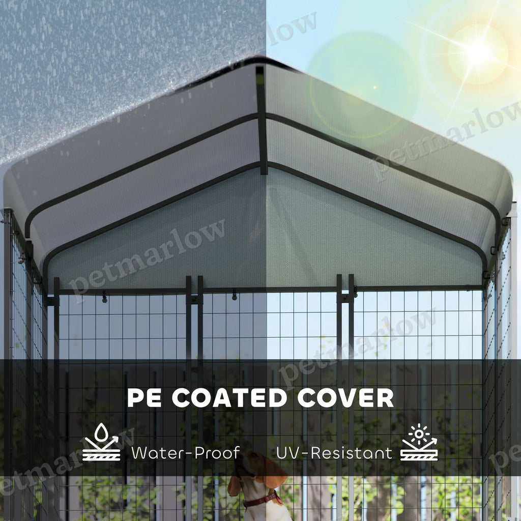 Outdoor Dog Kennel with Waterproof Cover for Weather Protection – view 5