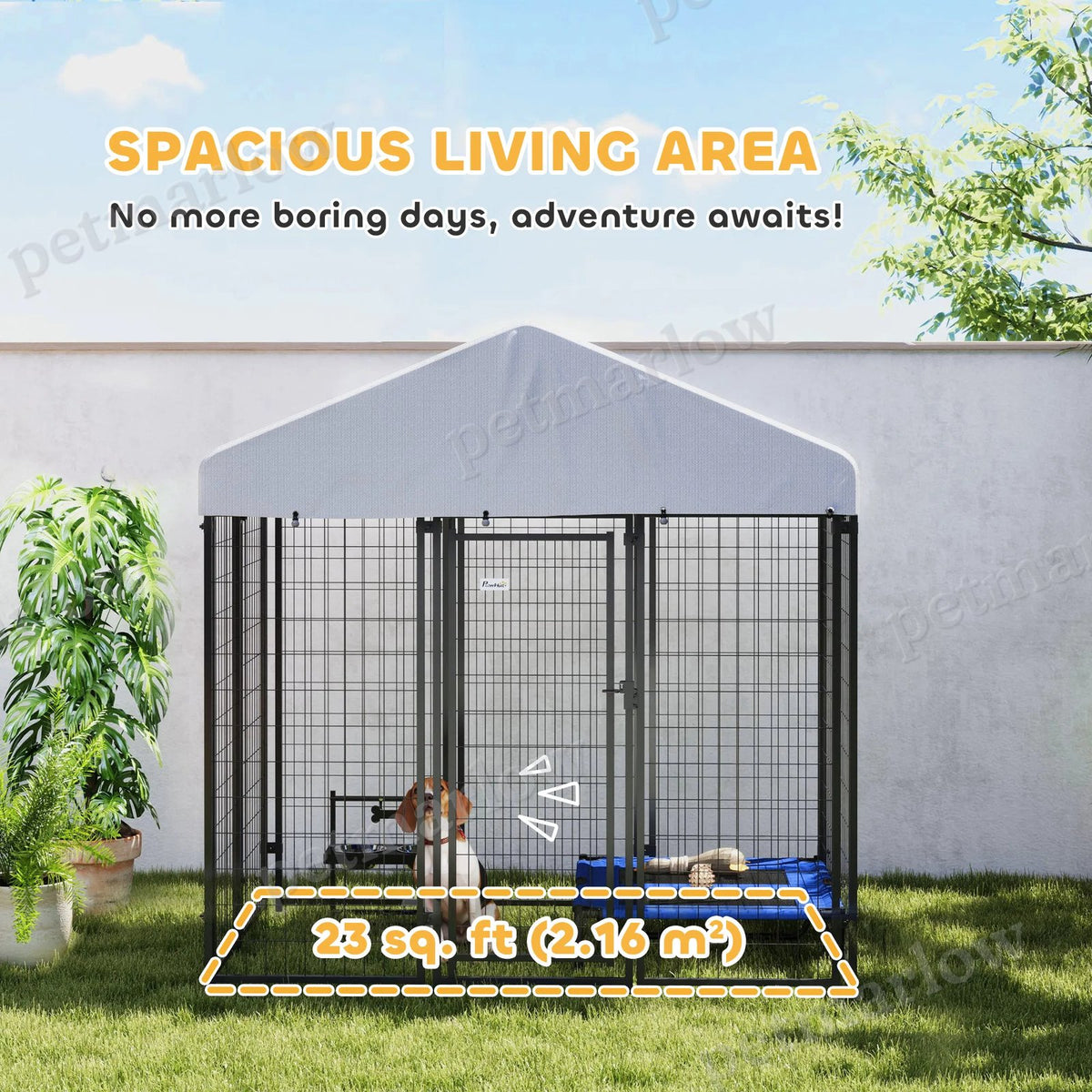 Outdoor Dog Kennel with Waterproof Cover for Weather Protection – view 6