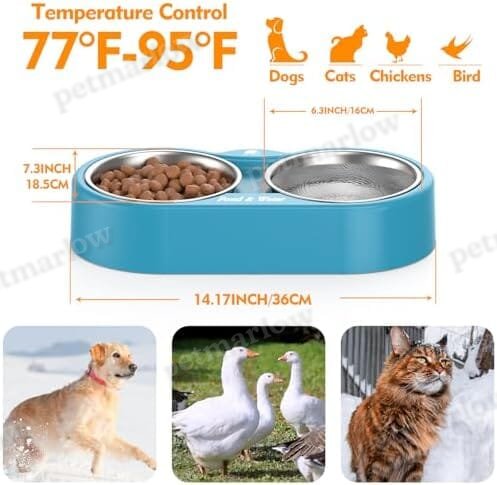 Outdoor Heated Dog Bowl Provides Drinkable Water & Food in Winter – view 4