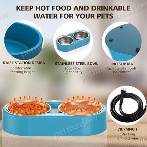 Outdoor Heated Dog Bowl Provides Drinkable Water & Food in Winter – view 5