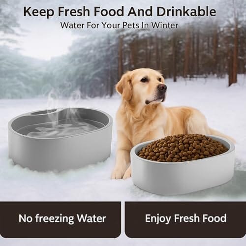 Outdoor Heated Dog Bowl with Chew Resistant Power Cord – view 10
