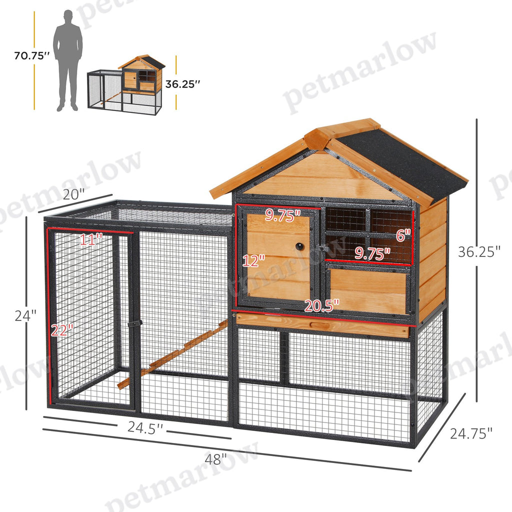 Outdoor Rabbit Cage with Elevated Design and Slide-Out Tray – view 5