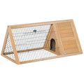 Outdoor Rabbit Hutch with Run for Small Animals – Yellow / 1240x120x640 mm