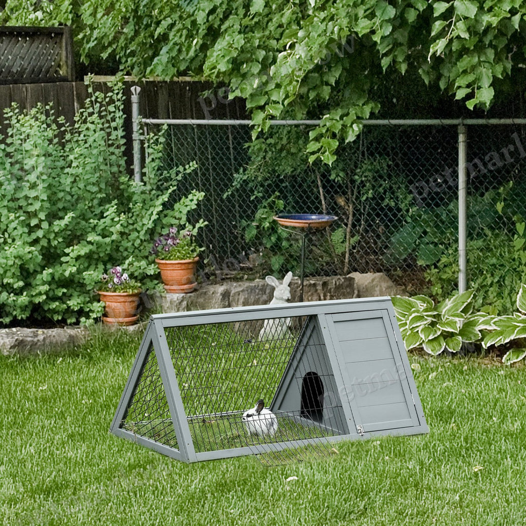 Outdoor Rabbit Hutch with Run for Small Animals – view 3
