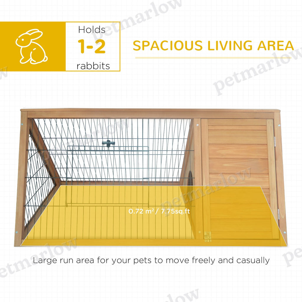 Outdoor Rabbit Hutch with Run for Small Animals – view 4