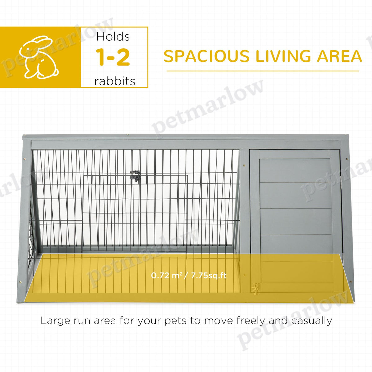 Outdoor Rabbit Hutch with Run for Small Animals – view 6