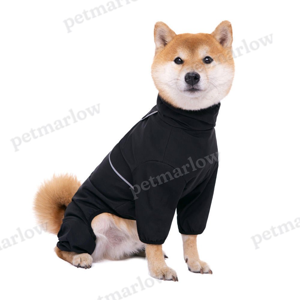 Outdoor Reflective Line Safety Four Legs Big Dog Clothes Waterproof Dog Raincoat – view 6