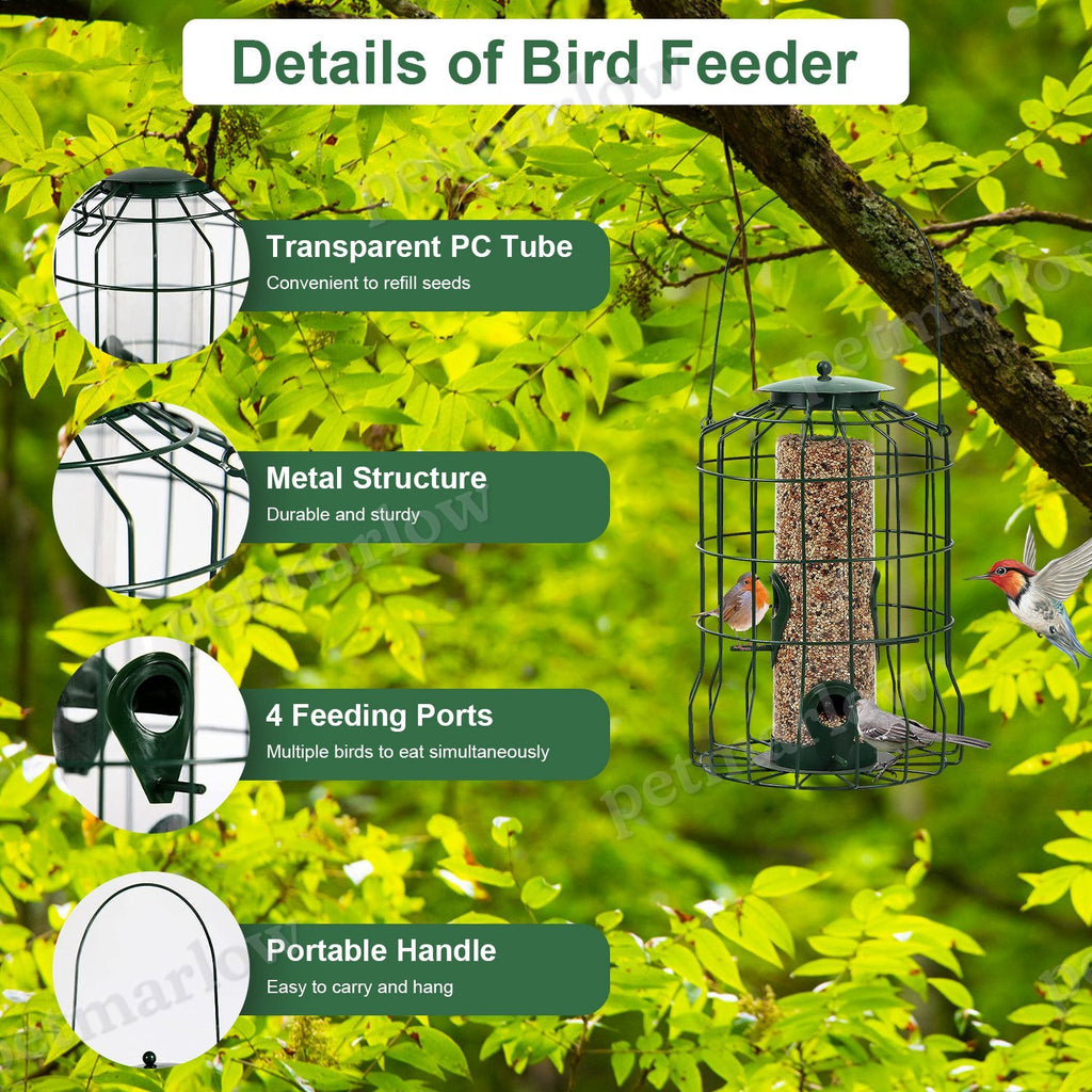 Outdoor Squirrel-Proof Bird Feeder for Small Songbirds – view 2