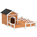 Outdoor Wooden Dog House – Orange / 860x655x365 mm