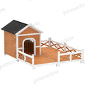 Outdoor Wooden Dog House – Orange / 860x655x365 mm