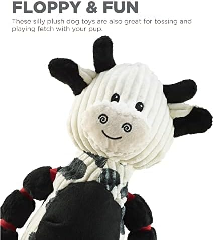 Outward Hound Thunda Tugga Cow Plush & Squeaky Dog Tug Toy – view 7
