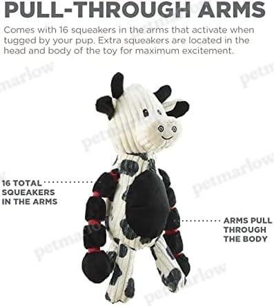 Outward Hound Thunda Tugga Cow Plush & Squeaky Dog Tug Toy – view 6