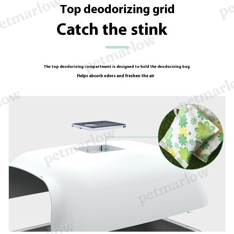 Oversized Fully Enclosed Cat Litter Box With Privacy Door – view 6