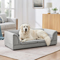 Oversized Pet Sofa with Curved Armrests for Comfort
