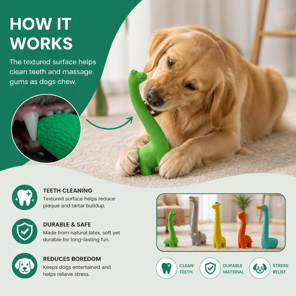 XXL Durable Teeth Cleaning Latex Dog Toy – view 7