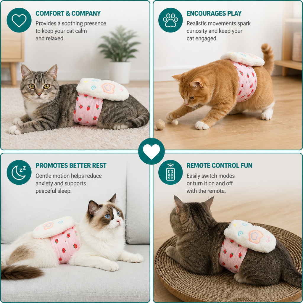 Interactive Remote Control Cat Toy with Moving Tail and Playful Motion – view 8