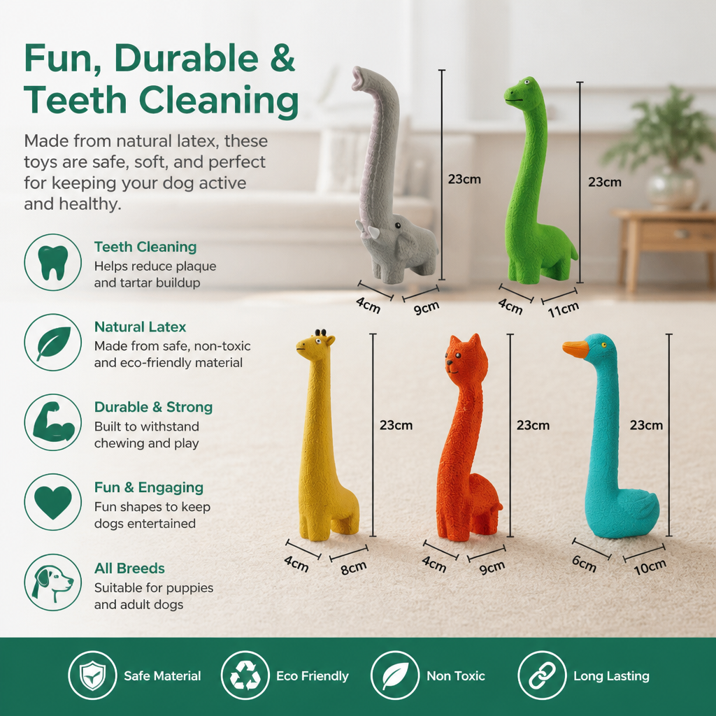 XXL Durable Teeth Cleaning Latex Dog Toy – view 9