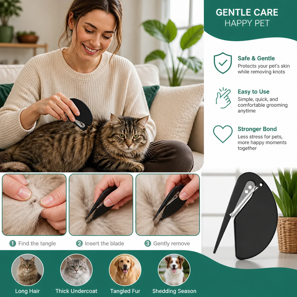 Pet Fur Detangler (10 Pieces) – Gentle Grooming & Effortless Knot Removal for Dogs & Cats – view 7