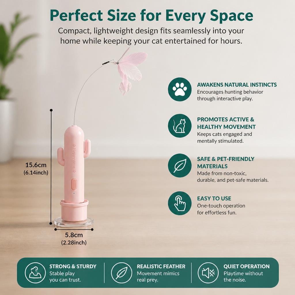 2in1 Automatic Butterfly & Laser Cat Toy – view 10