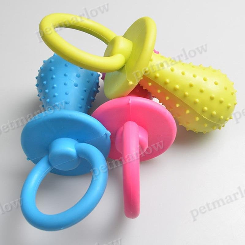 Pacifier Shape Dog Teething Chew Toy – view 2