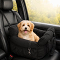 Padded Bolster Non-Slip Pet Car Seat – Black / L