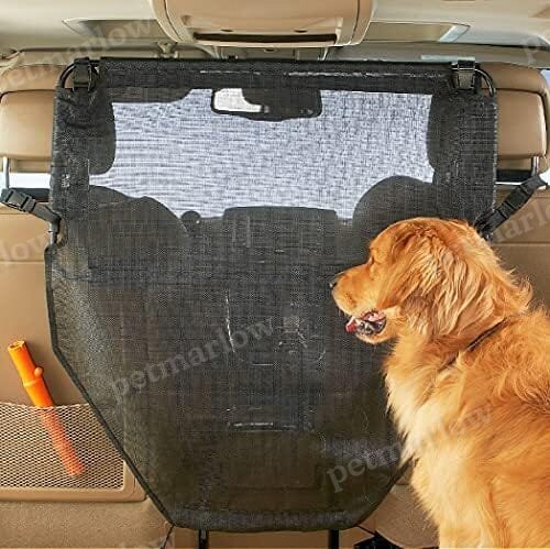 Padded Steel Frame with Heavy Duty Coated Dog Net Barrier for Car, Truck or SUV – view 2