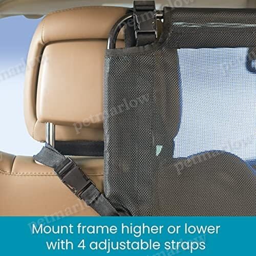 Padded Steel Frame with Heavy Duty Coated Dog Net Barrier for Car, Truck or SUV – view 3