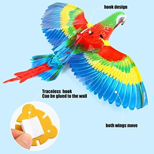 Parrot Interactive Hanging Spinning Electric Toy Bird for Cats – view 8
