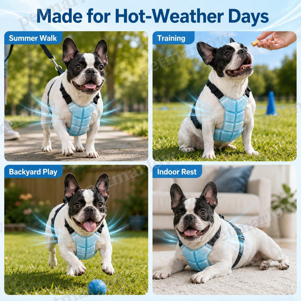 PCM & Waterproof Pet Cooling Vest (Adjustable Straps & Quick-Release Buckles) – view 4