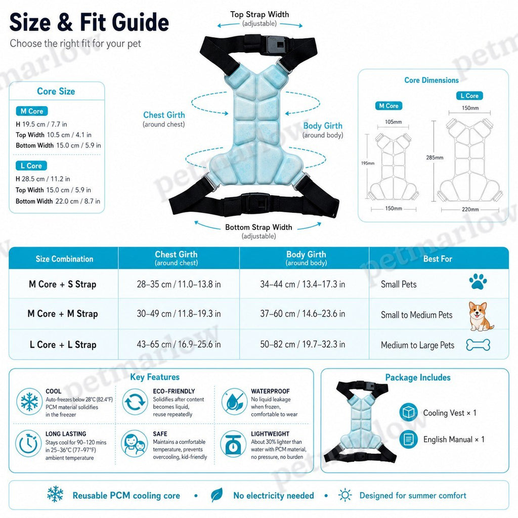 PCM & Waterproof Pet Cooling Vest (Adjustable Straps & Quick-Release Buckles) – view 6