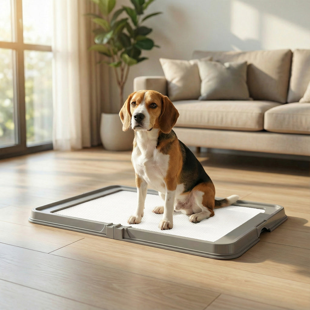 Foldable Dog Litter Box with 3 Disposable Pads