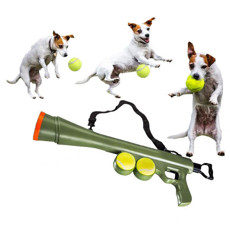 Pet Ball Launcher Gun Dog Ball Thrower-Interactive Dog Pet Chew Toys
