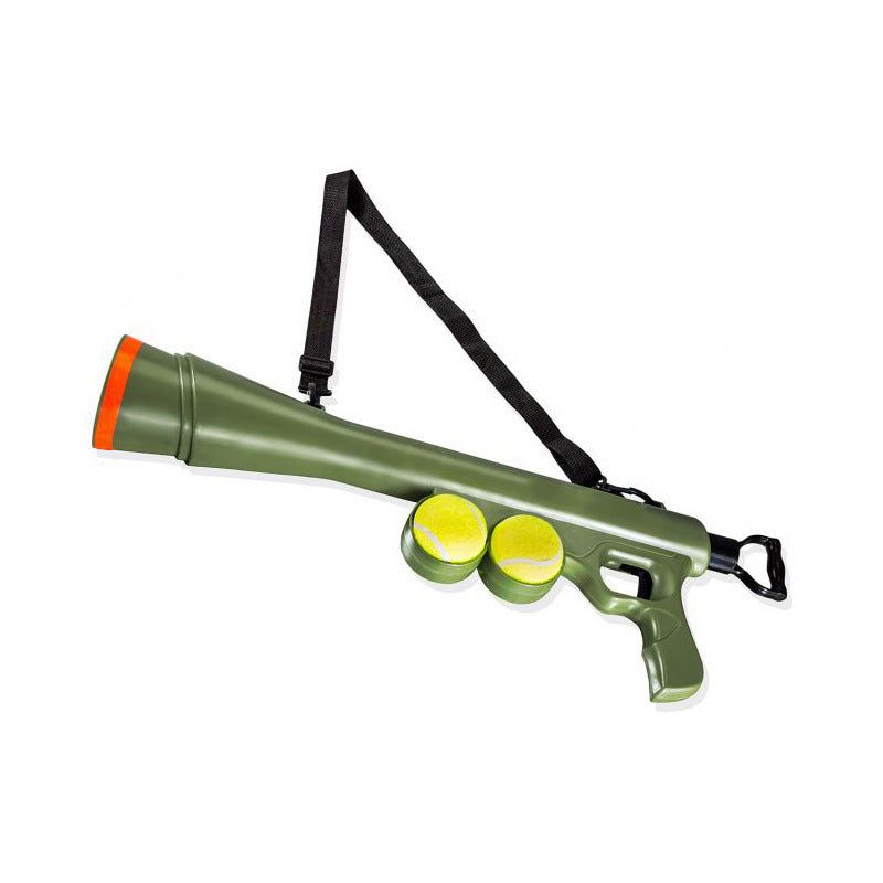 Pet Ball Launcher Gun Dog Ball Thrower-Interactive Dog Pet Chew Toys – Style1-Gun&2 Balls