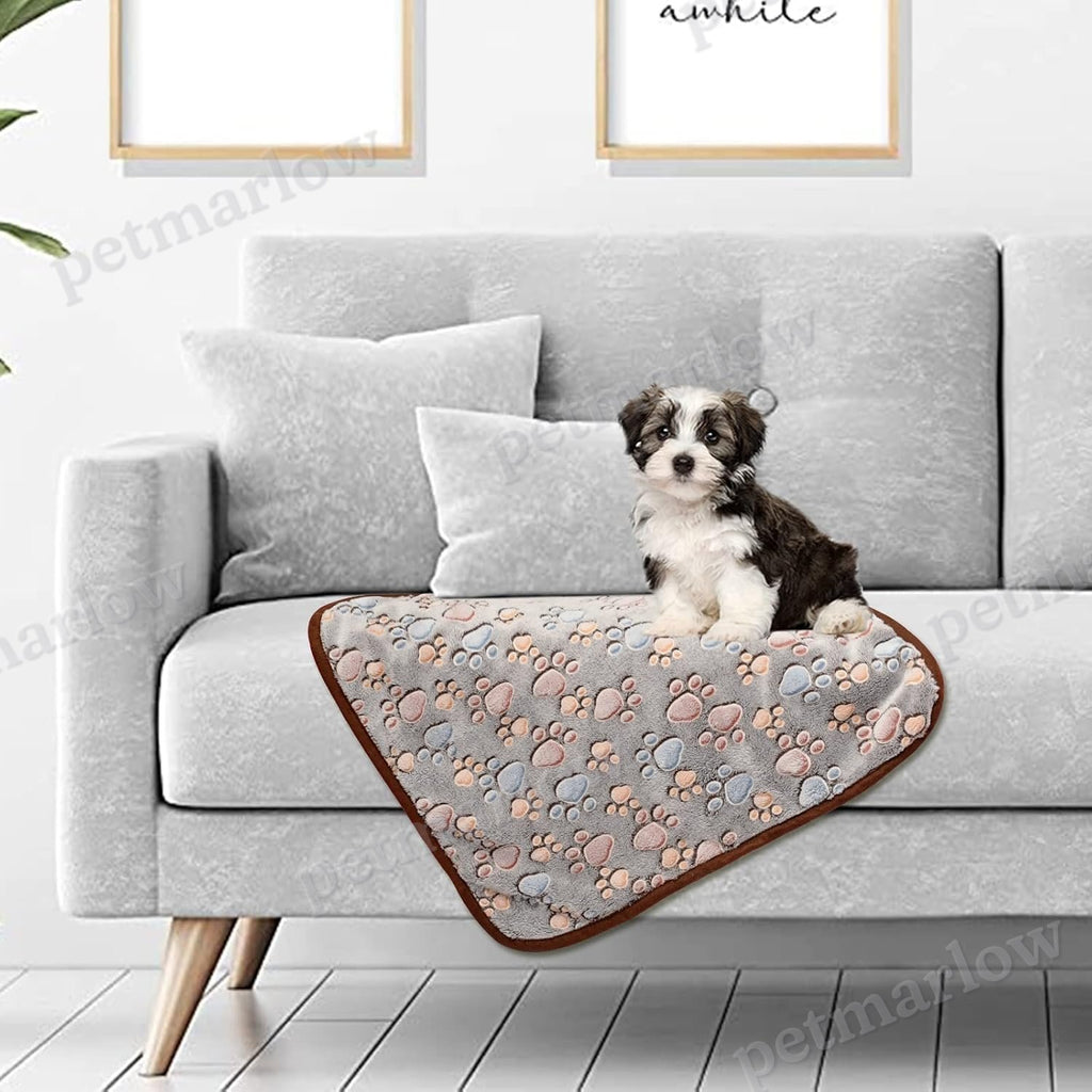 Pet Blanket 3 Pack - Soft Plush Paw Print, Washable Fleece – view 6
