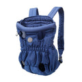 Pet Carrier Backpack Adjustable Pet Front Cat Dog Carrier Mesh Pet Packback – Blue / M