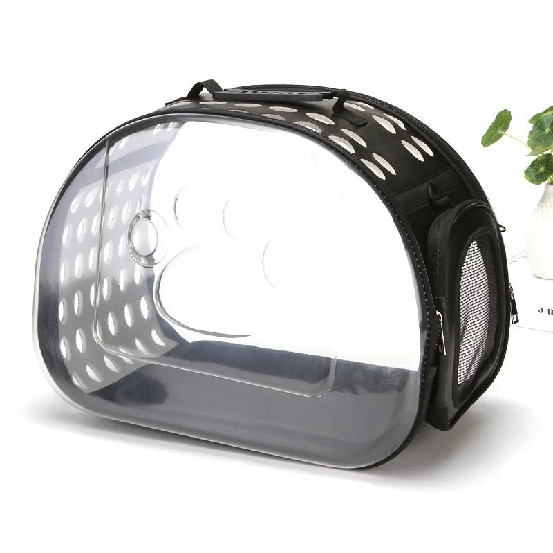 Pet Carrier - Portable Pet Box with Viewing Window – Black / S