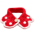 Pet Cats, Dogs, Rabbits, Knitted Collars, Christmas Ornaments, Saliva Towels – Red / XS