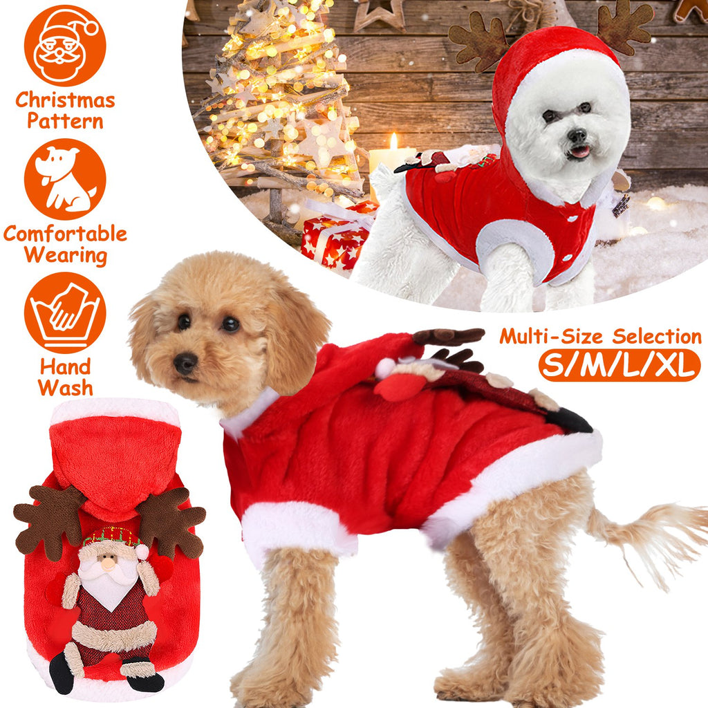 Pet Christmas Clothes Santa Claus Costume for Dogs and Cats