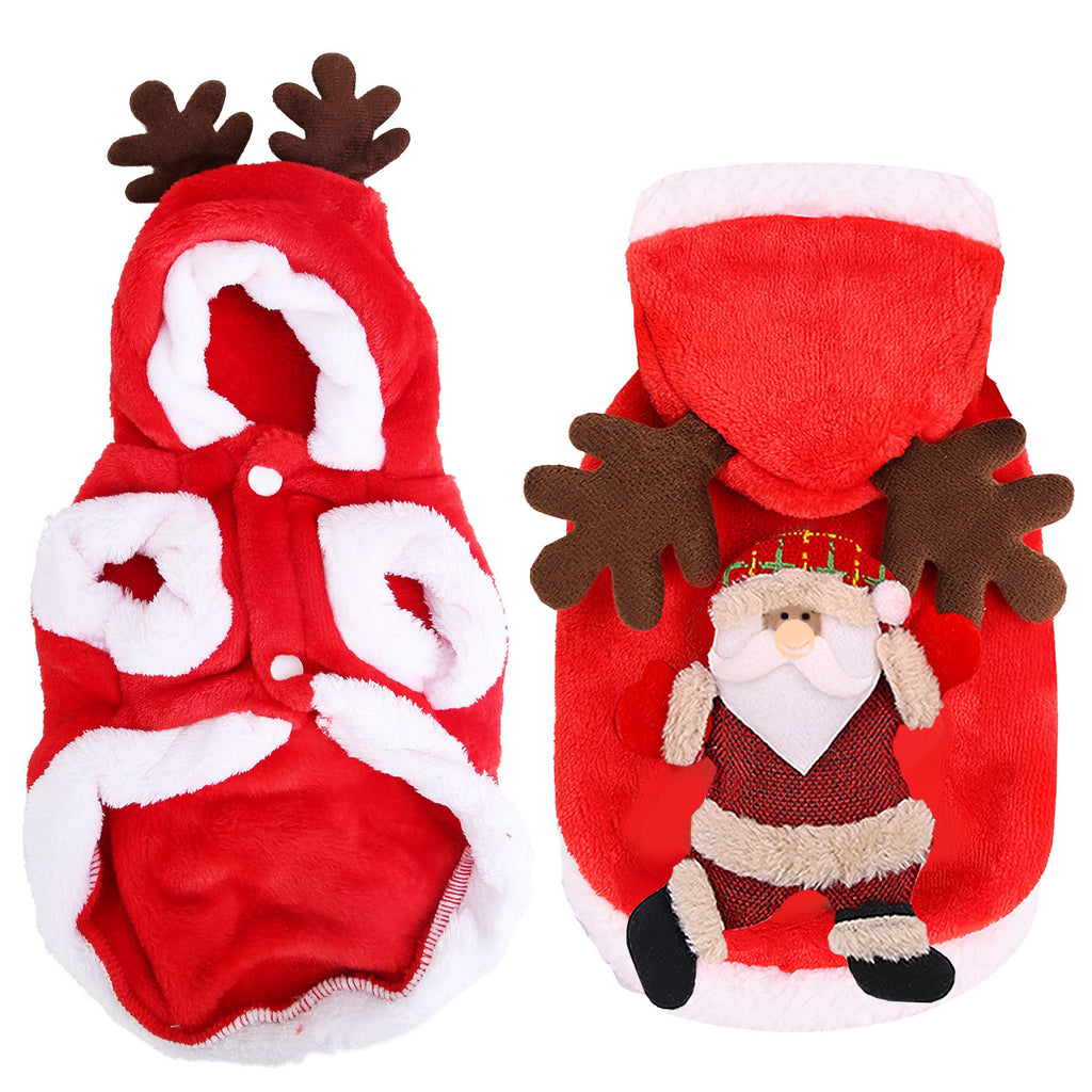 Pet Christmas Clothes Santa Claus Costume for Dogs and Cats – XL