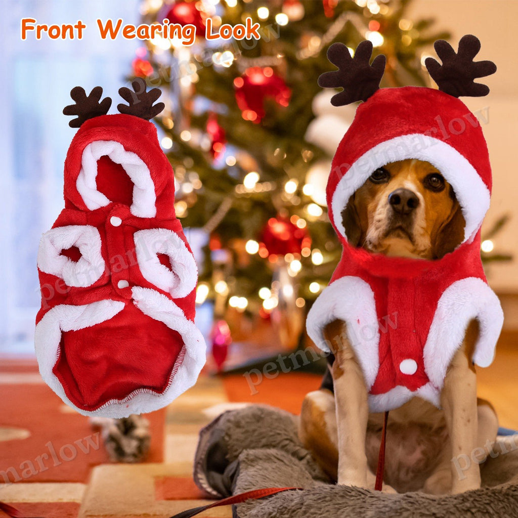 Pet Christmas Clothes Santa Claus Costume for Dogs and Cats – view 3
