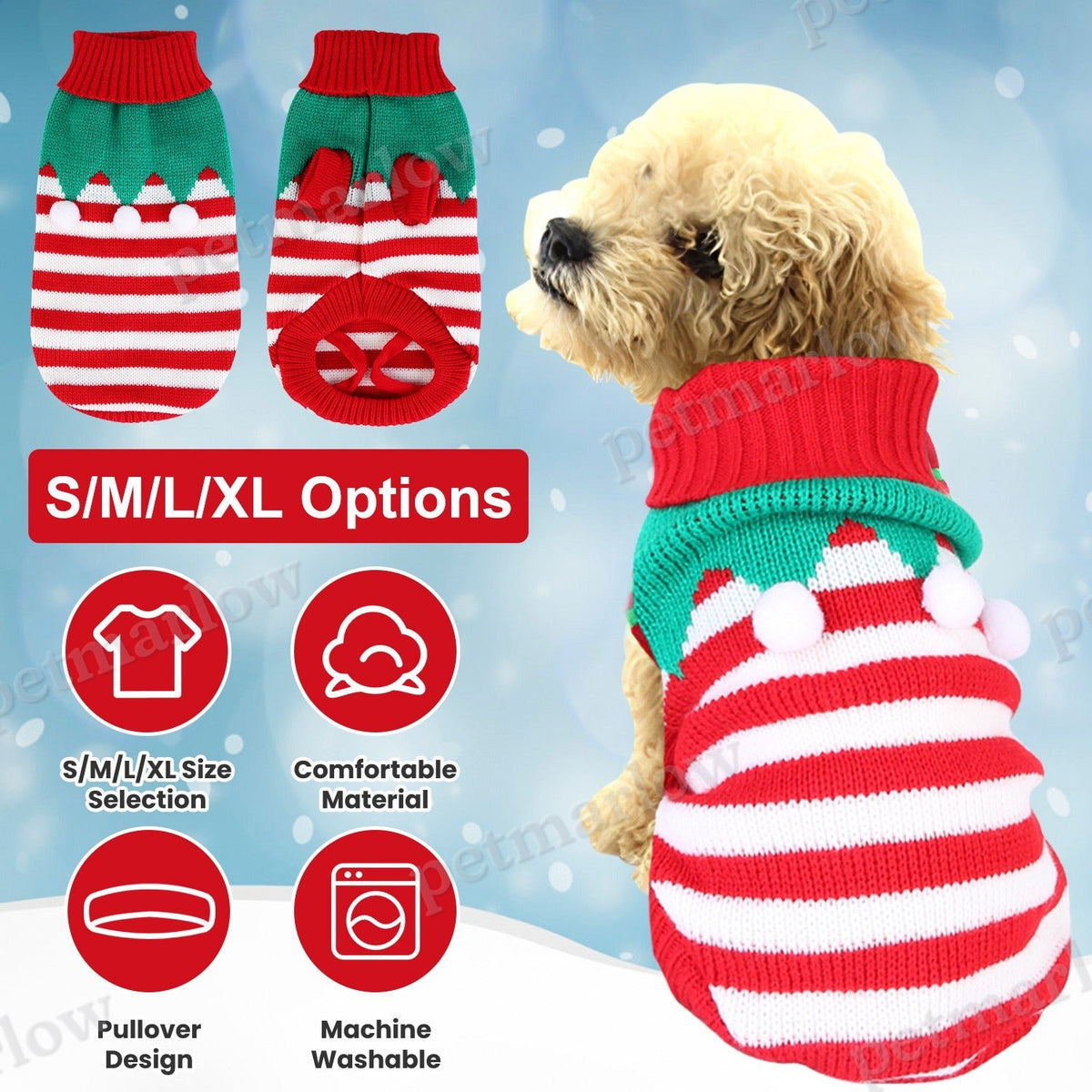 Pet Christmas Turtleneck Sweater – view 6