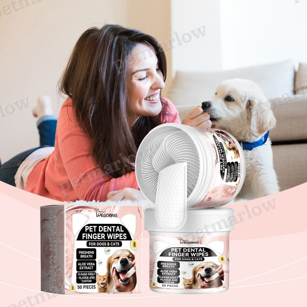 Pet Dental Finger Wipes for Dogs and Cats - 50 Pieces – view 6