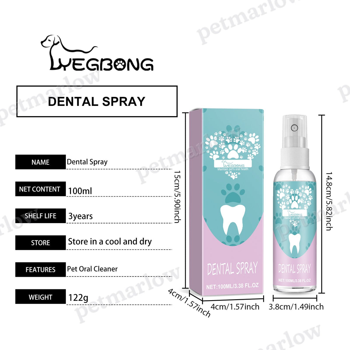Pet Dental Spray for Dogs & Cats, Easy Oral Care Solution – view 2