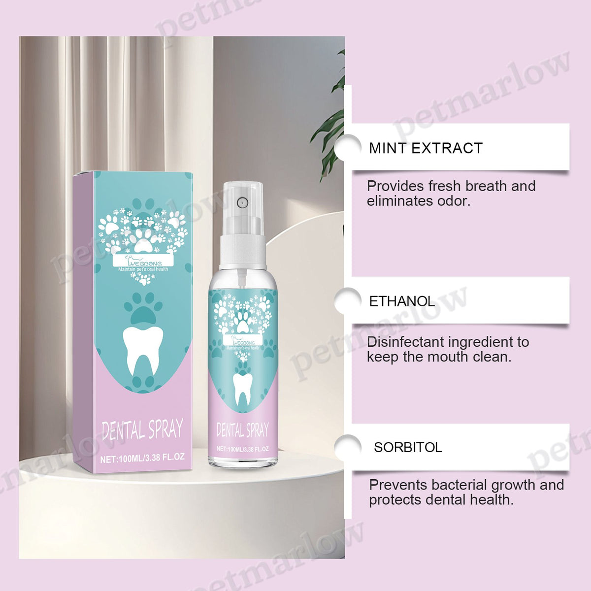 Pet Dental Spray for Dogs & Cats, Easy Oral Care Solution – view 4