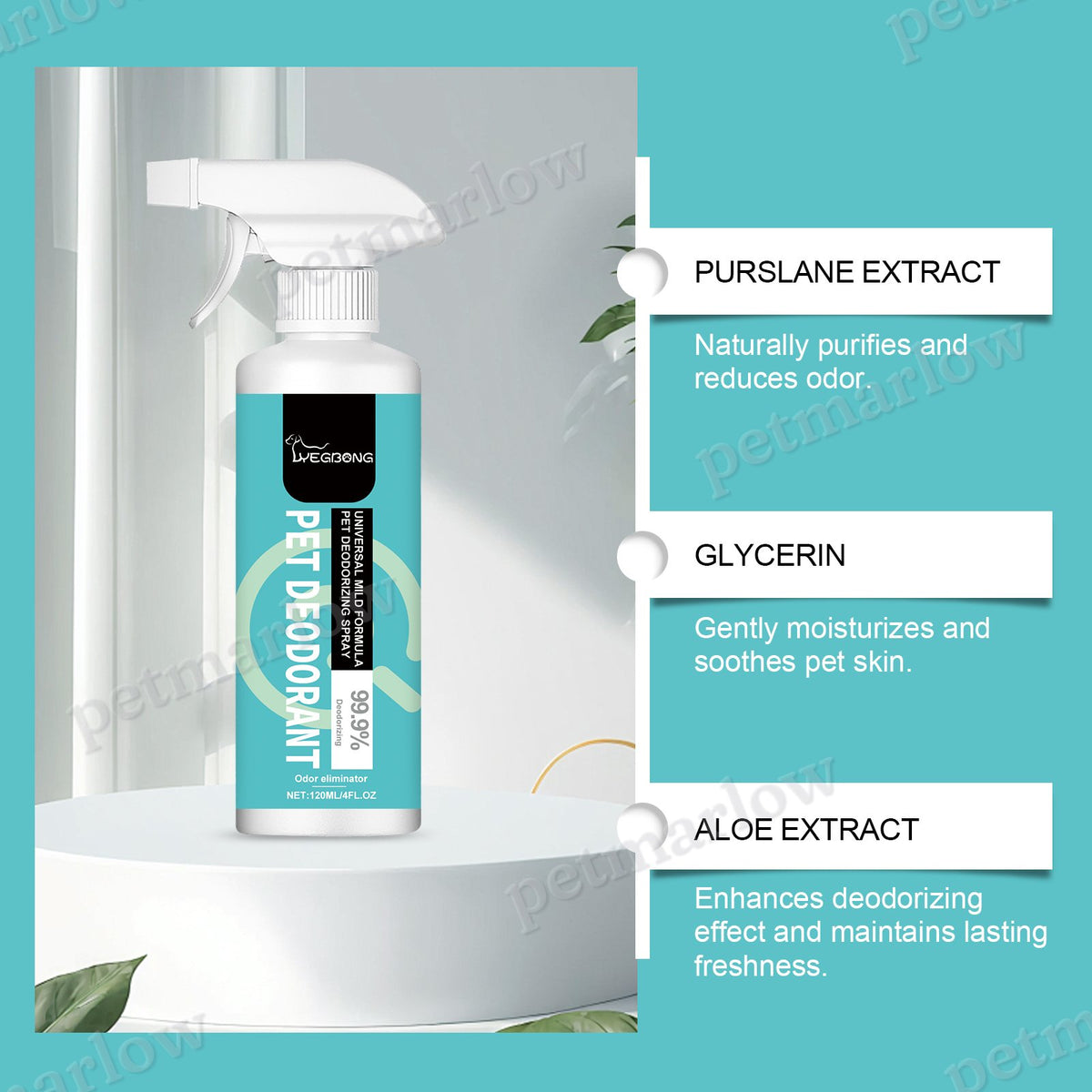 Pet Deodorant Spray for Dogs & Cats, Instant Odor Eliminator – view 4